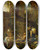 Triptych art skateboard deck of Alessandro Magnasco Singing Birds by Alessandro Magnasco (1667-1749)