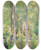 Triptych art skateboard deck of Max Liebermann Birkenallee Im Wannseegarten by Max Liebermann (1847-1935)