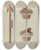 Triptych art skateboard deck of Clyde L Cheney Wood And Stone Carving by Clyde L Cheney