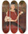 Triptych art skateboard deck of Edward Oku Portrait Of Mrs Herse by Edward Okun (1872-1945)