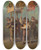 Triptych art skateboard deck of Hans Makart Entwurf Zum Festzug 1879 Standartentrger Der Tischler by Hans Makart (1840-1884)