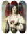 Triptych art skateboard deck of Sir Thomas Lawrence Julia Lady Peel by Sir Thomas Lawrence (1769-1830)