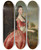 Triptych art skateboard deck of Joseph Wright Of Derby Portrait Of Miss Ann Carver Before A Landscape by Joseph Wright Of Derby (1734-1797)
