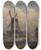 Triptych art skateboard deck of Constant Troyon A Windmill Against A Cloudy Sky by Constant Troyon (1810-1865)