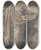 Triptych art skateboard deck of David Humbert De Superville Gewaad Gedrapeerd Over Deels Getekende Mansfiguur_1 by David Humbert De Superville (1770-1849)