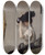 Triptych art skateboard deck of Edmund Charles Tarbell Preparing For The Matinee by Edmund Charles Tarbell (1862-1938)