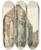 Triptych art skateboard deck of Rudolf Von Alt The Minorite Church In Vienna by Rudolf Von Alt (1812-1905)