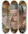 Triptych art skateboard deck of Jacek Malczewski Portrait Of Tadeusz Botnicki With Medusa by Jacek Malczewski (1854-1929)