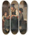 Triptych art skateboard deck of Franz Von Defregger Die Zitherspielerin by Franz Von Defregger (1835-1921)