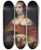 Triptych art skateboard deck of Rembrandt Van Rijn Portrait Of A Lady With A Lap Dog by Rembrandt Van Rijn (1606-1669)