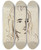 Triptych art skateboard deck of Benjamin Robert Haydon Study For Christs Entry Into Jerusalem_2 by Benjamin Robert Haydon (1786-1846)