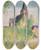 Triptych art skateboard deck of Lon Spilliaert Au Temps Que Nanette Tait Perdue Pl 2 by Leon Spilliaert (1881-1946)