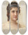 Triptych art skateboard deck of William Bouguereau Portrait Study Of Gabrielle Drunzer by William Bouguereau (1825-1905)