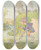 Triptych art skateboard deck of Leonard Leslie Brooke There Was A Little Man by Leonard Leslie Brooke (1862-1940)