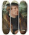 Triptych art skateboard deck of Maarten Van Heemskerck Portrait Of A Gentleman In A Furlined Cloak by Maarten Van Heemskerck (1498-1574)