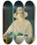 Triptych art skateboard deck of George Wesley Bellows Florence Sittenham Davey Mrs Randall Davey by George Wesley Bellows (1882-1925)