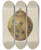 Triptych art skateboard deck of Charlotte Angus Jar With Cover_2 by Charlotte Angus (1911-1989)