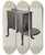 Triptych art skateboard deck of Charles Von Urban Box Stove_2 by Charles Von Urban