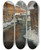 Triptych art skateboard deck of Frits Thaulow Fra Akerselventhe Akerselven River In The Snow by Frits Thaulow (1847-1906)
