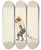 Triptych art skateboard deck of Francisco Fierro Indian Man Dragging Dead Dog by Francisco Fierro (1807-1879)