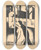 Triptych art skateboard deck of Mikul Galanda On The Way Home by Mikulas Galanda (1895-1938)