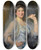 Triptych art skateboard deck of Solomon Joseph Solomon Portrait Of Gertrude Salaman The Artists Niece by Solomon Joseph Solomon (1860-1927)