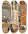 Triptych art skateboard deck of Eugne Girardet By The Fountain Cairo by Eugene Girardet (1853-1907)