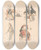 Triptych art skateboard deck of Nicaise De Keyser Portrait Of An Officer Michiel Adriaensz De Ruyter Henry Of Nassaudillenburg And Jacqueline Countess Of Hainaut by Nicaise De Keyser (1813-1887)