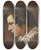 Triptych art skateboard deck of Gian Lorenzo Bernini Head Of A Young Man In Profile by Gian Lorenzo Bernini (1598-1680)