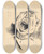 Triptych art skateboard deck of Karl Wiener Es Braust Ein Ruf Wie Donnerhall by Karl Wiener (1901-1949)