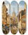 Triptych art skateboard deck of Giuseppe Canella La Corsia Dei Servi Milan by Giuseppe Canella (1788-1847)