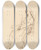 Triptych art skateboard deck of Daniel Maclise Study Of A Young Girl Seated by Daniel Maclise (1806-1870)