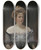 Triptych art skateboard deck of Jan Cigliski Portrait Of Baroness Stackelberg by Jan Ciaglinski (1858-1913)