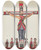 Triptych art skateboard deck of American 20Th Century Plate 29 Saint Acacius From Portfolio Spanish Colonial Designs Of New Mexico_4 by American 20Th Century
