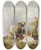 Triptych art skateboard deck of Thomas Sidney Cooper A Bull And Cows In A Landscape by Thomas Sidney Cooper (1803-1902)