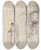 Triptych art skateboard deck of James Ensor Three Studies Of A Lady With Parasol by James Ensor (1860-1949)