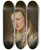 Triptych art skateboard deck of Follower Of Anthony Van Dyck Head Of A Woman Probably The Virgin by Follower Of Anthony Van Dyck (1599-1641)