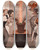Triptych art skateboard deck of Peter Newell The Rocket Book Pl 05 by Peter Newell (1862-1924)