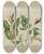 Triptych art skateboard deck of Sarah Featon 1 Wienmannia Silvicola 2 Weinmannia Racemosa Plate 32 by Sarah Featon (1848-1927)