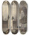 Triptych art skateboard deck of Johannes Bosboom Interieur Van De Nieuwe Kerk Te Delft by Johannes Bosboom (1817-1891)