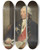Triptych art skateboard deck of Gilbert Stuart Sir John Dick by Gilbert Stuart (1755-1828)