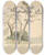 Triptych art skateboard deck of Robert Hills Orchard Trees At Under River Near Knole by Robert Hills (1769-1844)