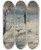 Triptych art skateboard deck of Louise Abbma An Elegant Womansaid To Besarah Bernhardt On A Winters Walk by Louise Abbema (1853-1927)