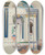 Triptych art skateboard deck of Howard H Sherman Side Altar San Luis Rey Mission by Howard H Sherman