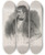 Triptych art skateboard deck of Jean Francois Gigoux Eugne Delacroix by Jean Francois Gigoux (1806-1894)