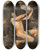 Triptych art skateboard deck of Ernst Josephson The Water Sprite_2 by Ernst Josephson (1851-1906)