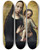 Triptych art skateboard deck of Adriaen Isenbrandt The Virgin Mary With The Child Jesus In A Shirt by Adriaen Isenbrandt (1480-1551)