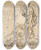 Triptych art skateboard deck of Salvator Rosa Studies For A Figure Lifted From A Grave Or Pit By Cords by Salvator Rosa (1615-1673)