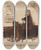Triptych art skateboard deck of James Abbott Mcneill Whistler Portrait Sketch Of Thomas Carlyle by James Abbott Mcneill Whistler (1834-1903)
