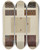 Triptych art skateboard deck of Frances Lichten Materials From Patchwork Bedspread_1 by Frances Lichten (1889-1961)